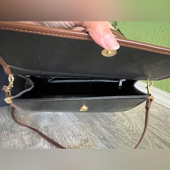 Vintage Charles Hubert Bifold Accordion Briefcase  Satchel Black Brown leather - Picture 6 of 10